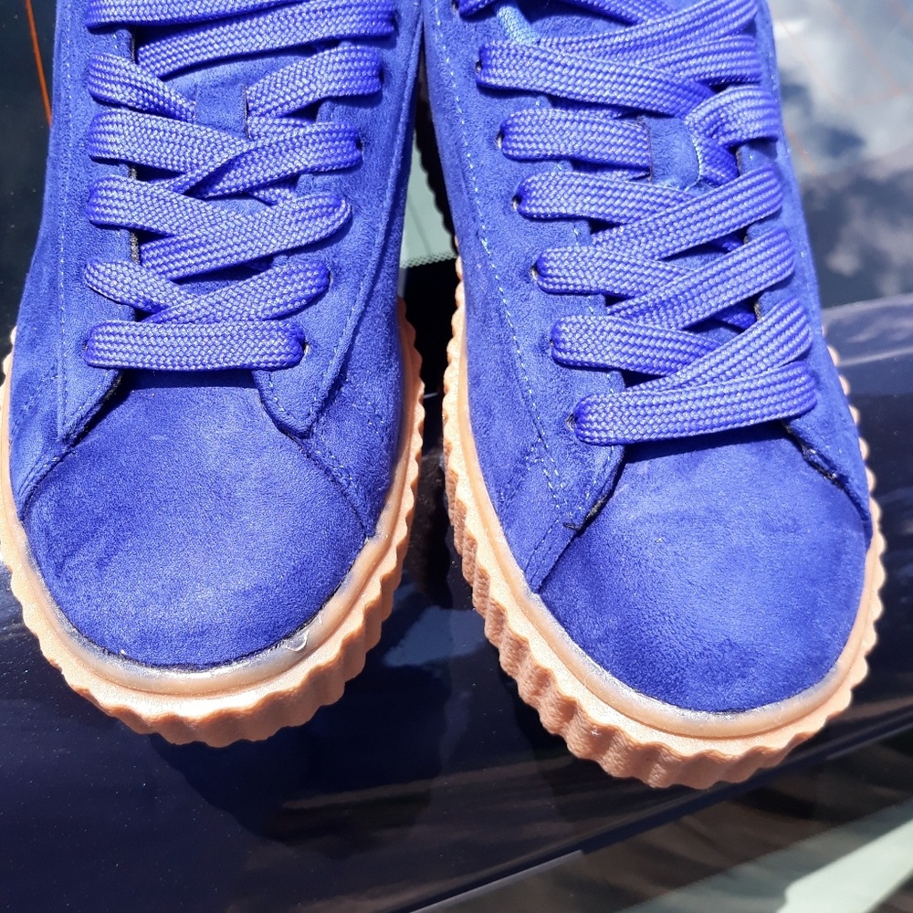 MISBEHAVE Leroy-01 Suede Lace-up Platform Creeper Sole Sneakers NWT